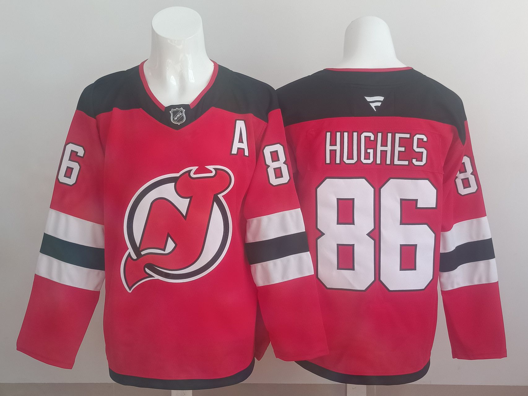 Men 2025 New Jersey Devils #86 Hughes Red NHL Jersey style 01->new jersey devils->NHL Jersey